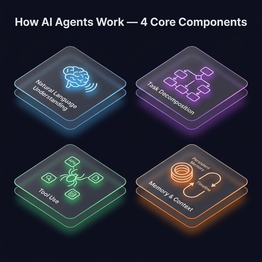 The 4 key components of an AI agent